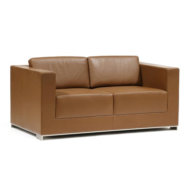 fabien-baron-french-b-1959-leather-upholstered-loveseat