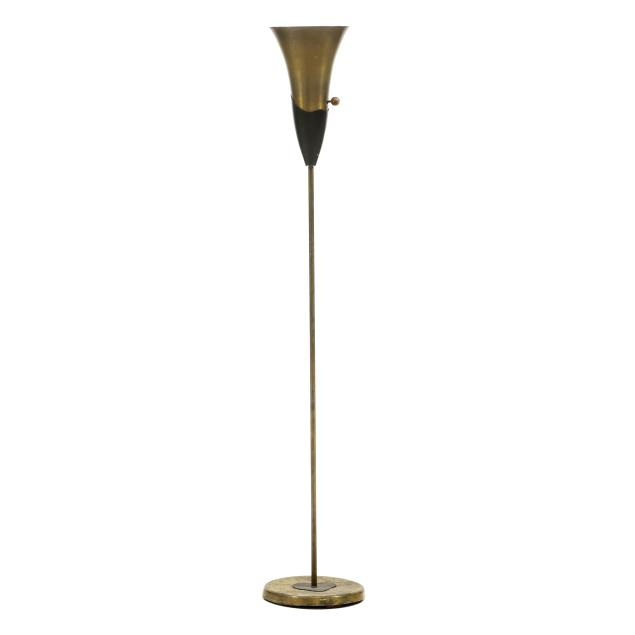 attributed-russel-wright-american-1904-1976-vintage-brass-torchiere-floor-lamp