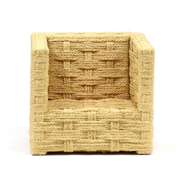 attributed-adrien-audoux-and-frida-minnet-woven-rope-club-chair