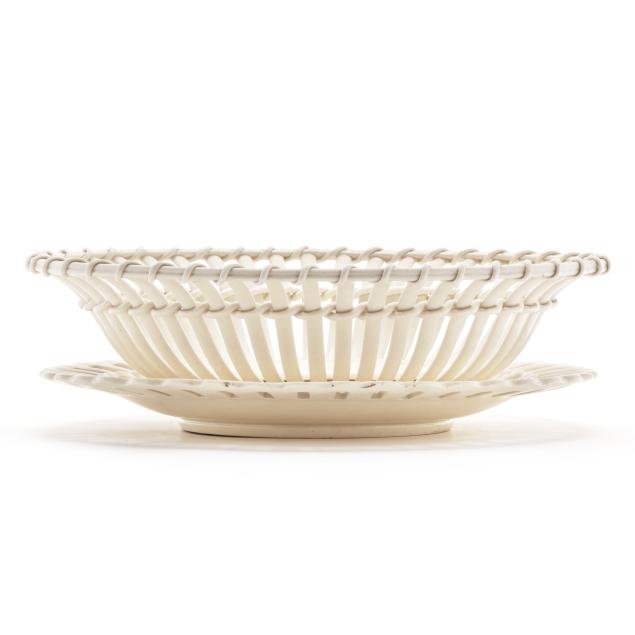 antique-wedgwood-creamware-basket-and-underplate