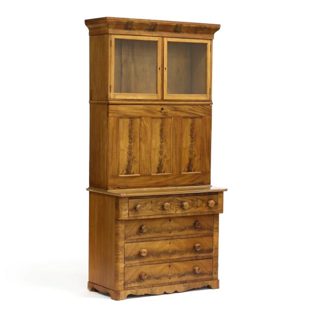 american-classical-mahogany-desk-and-bookcase
