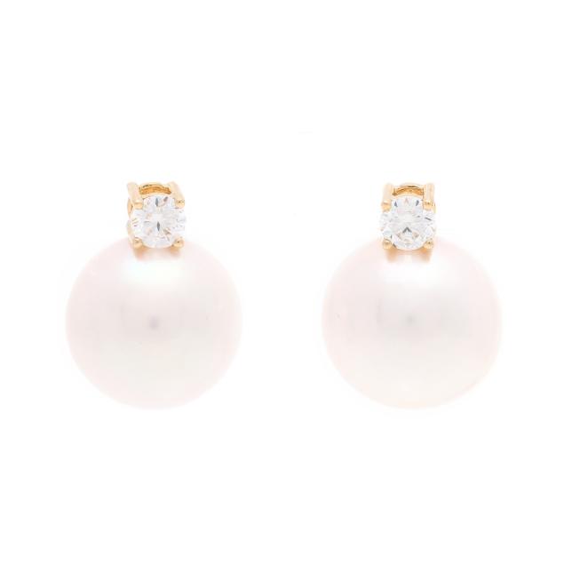 south-sea-pearl-and-lab-grown-diamond-earrings