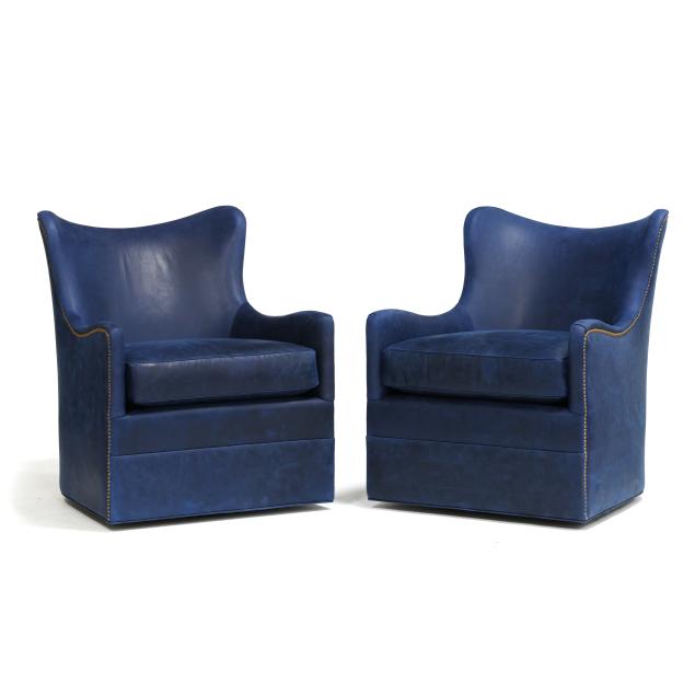 wesley-hall-pair-of-navy-blue-leather-club-chairs