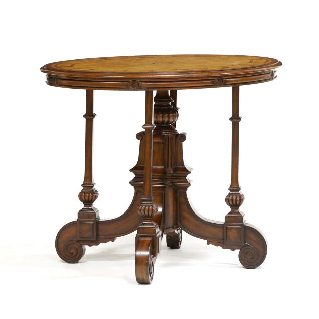 maitland-smith-continental-style-inlaid-oval-center-table