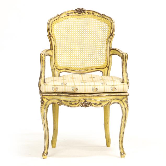 louis-xv-style-carved-and-painted-fauteuil