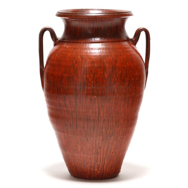 waymon-cole-for-j-b-cole-pottery-steeds-nc-published-chrome-red-floor-vase