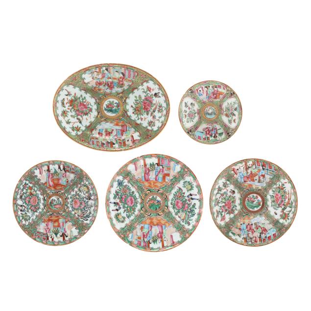 a-group-of-chinese-rose-medallion-export-porcelain
