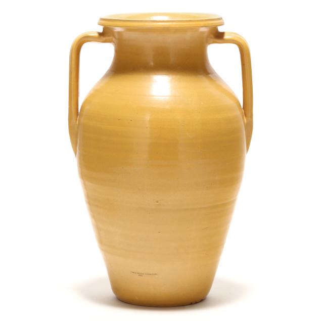 waymon-cole-for-j-b-cole-pottery-steeds-nc-published-yellow-glazed-floor-vase
