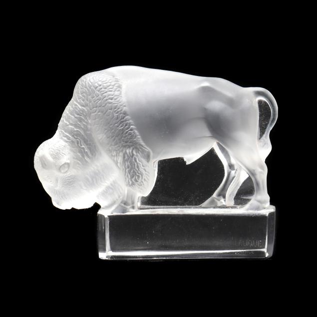lalique-crystal-bison-figure