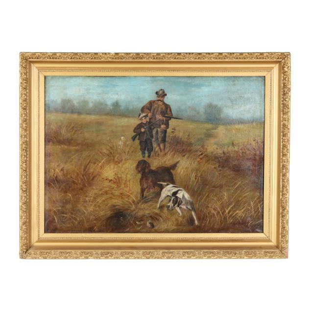 american-school-circa-1900-father-and-son-quail-hunt
