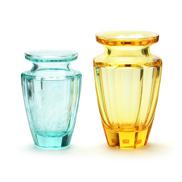 two-moser-colored-crystal-i-eternity-i-vases