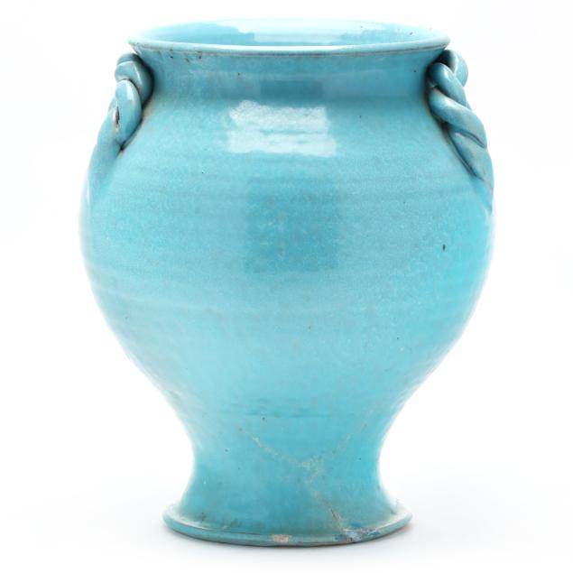 attributed-to-j-b-cole-pottery-steeds-nc-twist-handled-floor-vase
