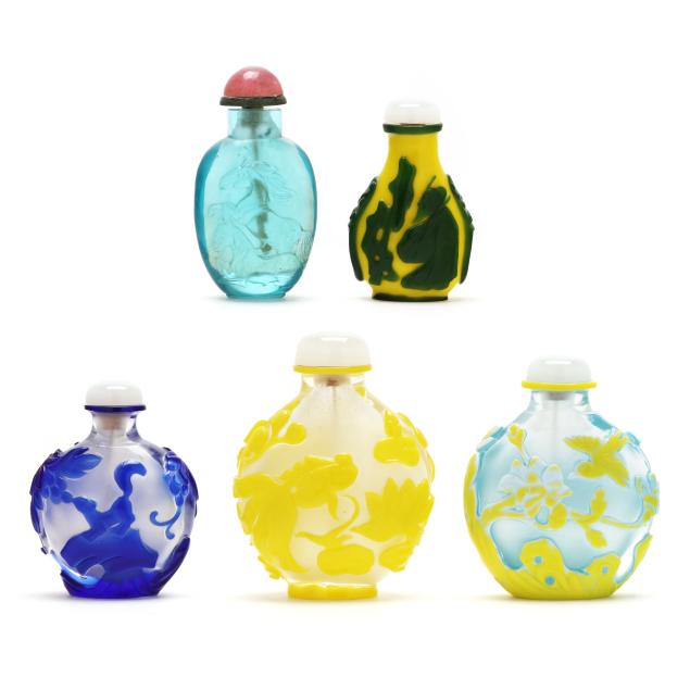 a-group-of-chinese-glass-snuff-bottles
