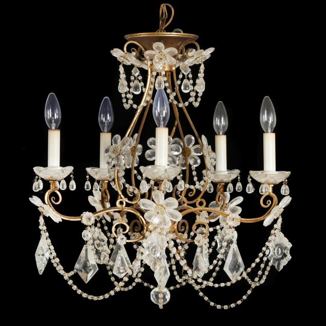 vintage-gilt-brass-and-drop-prism-chandelier