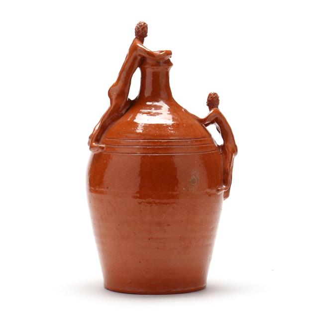 billy-ray-hussey-and-owens-figural-pottery-jug