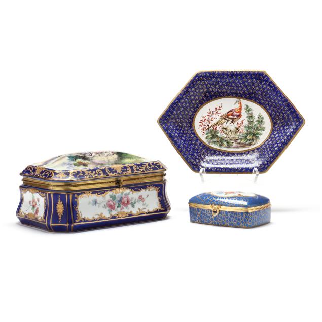 three-pieces-of-continental-blue-porcelain