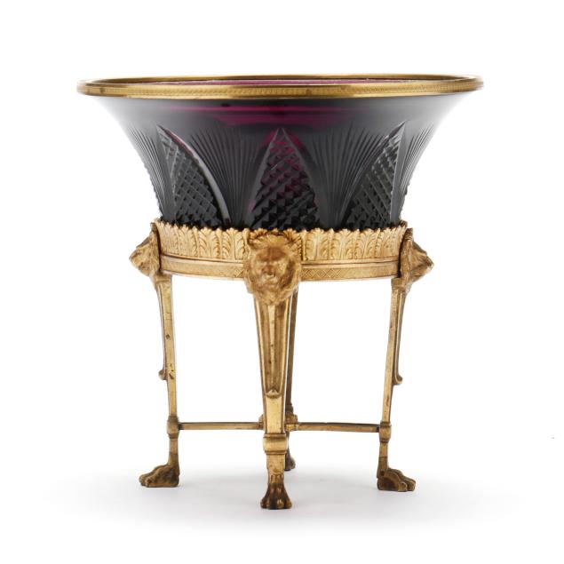austrian-empire-style-ormolu-crystal-bowl