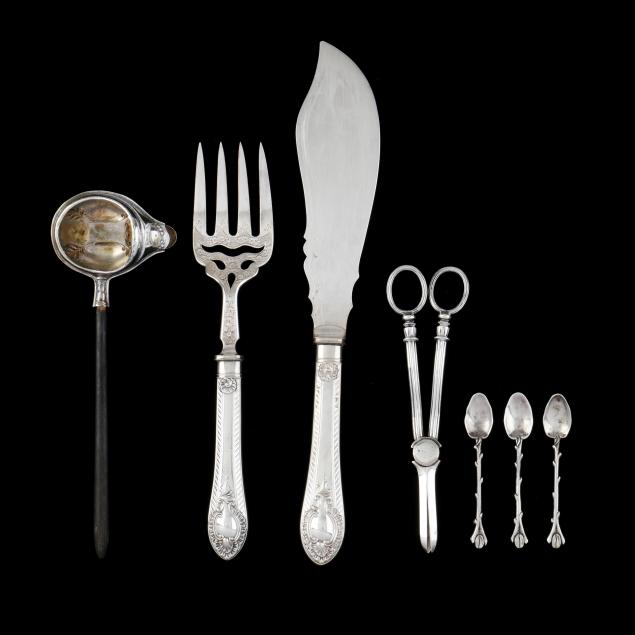 group-of-silver-plated-flatware-items