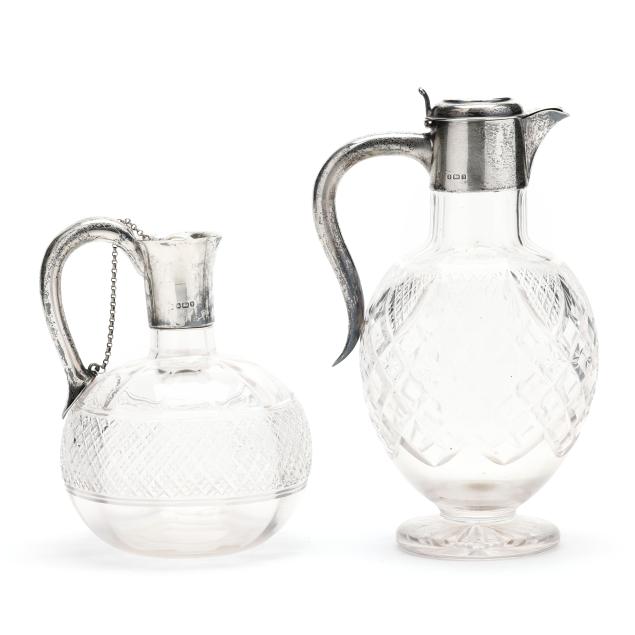 two-english-silver-mounted-crystal-decanters