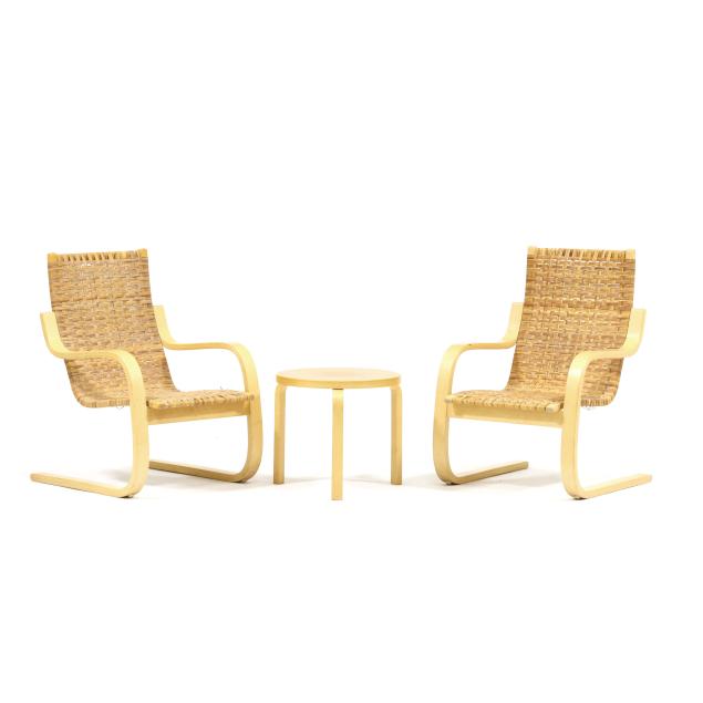 alvar-aalto-finland-1898-1976-two-i-model-406-i-chairs-and-side-table