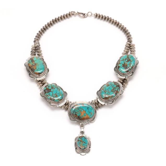 navajo-sterling-silver-and-turquoise-necklace-bennie-ration
