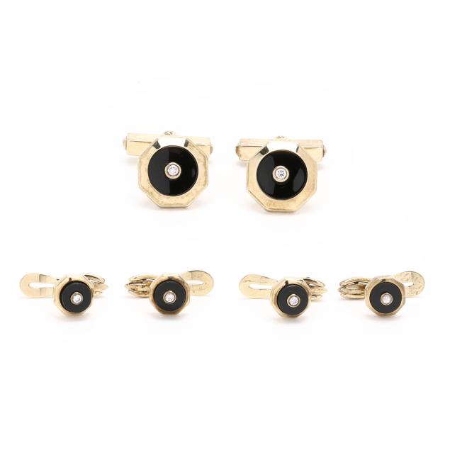 gold-and-gem-set-shirt-stud-and-cuff-link-set