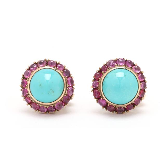 gold-turquoise-and-ruby-earrings
