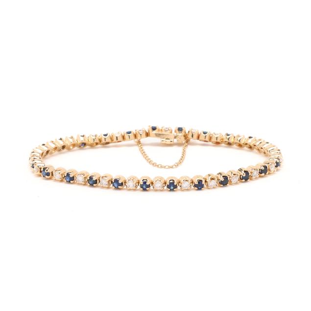 gold-diamond-and-sapphire-line-bracelet