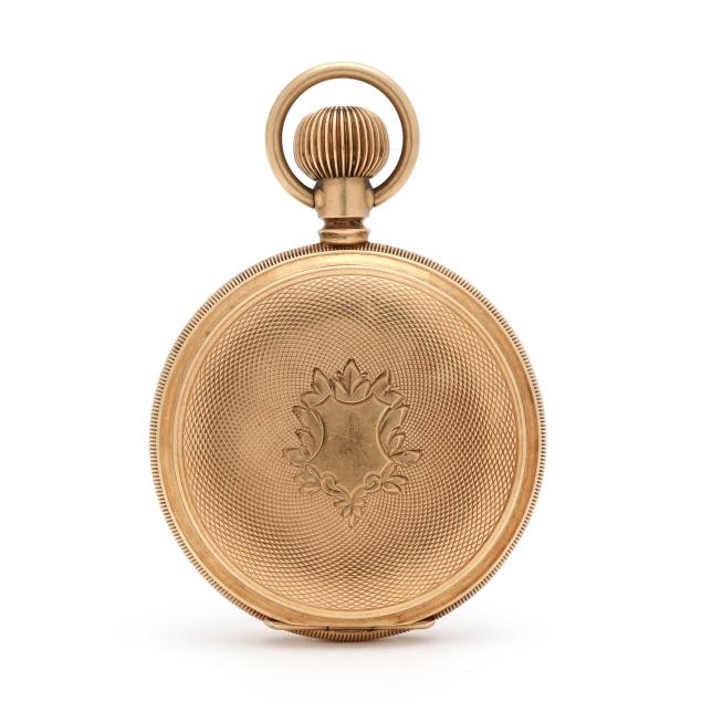 antique-gold-hunter-case-pocket-watch-waltham