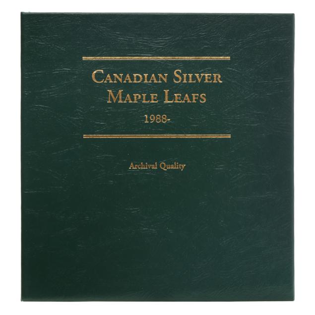 set-of-thirty-four-34-canadian-maple-leaf-silver-bullion-coins-1988-2021