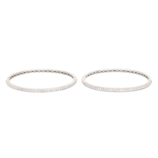 pair-of-white-gold-and-diamond-bangle-bracelets