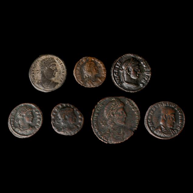 seven-constantinian-bronze-coins