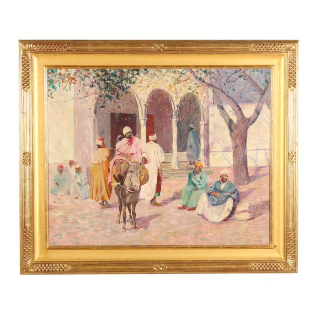 caleb-arnold-slade-american-1882-1961-courtyard-scene
