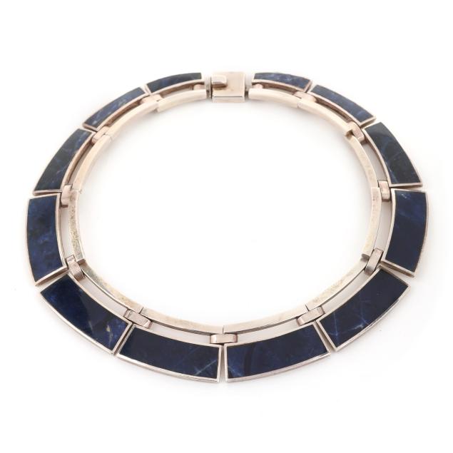 sterling-silver-and-sodalite-collar-necklace-mexico