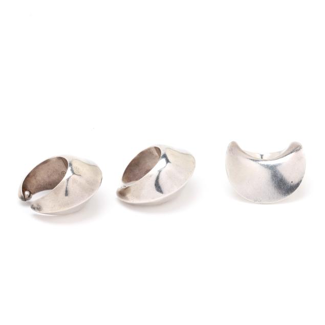 sterling-silver-cuff-earrings-and-a-ring-nanna-ditzel-for-georg-jensen
