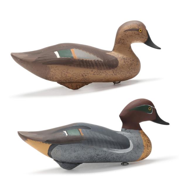 captain-harry-jobes-md-1936-2019-pair-of-green-winged-teal