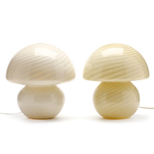 murano-near-pair-of-mushroom-glass-table-lamps
