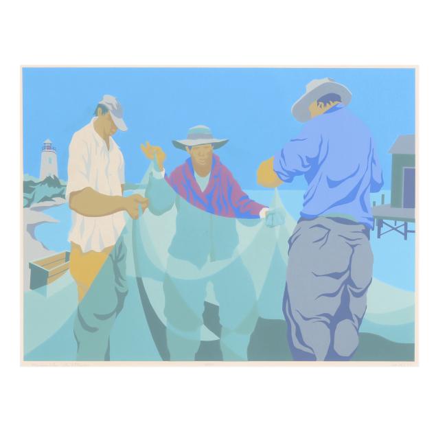 claude-howell-nc-1915-1997-i-late-afternoon-mending-nets-i