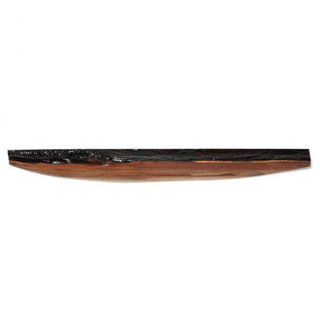 david-hymes-american-b-1965-long-sculptural-wall-shelf-in-walnut