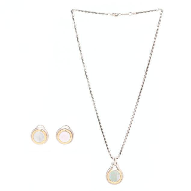 sterling-silver-gold-and-mother-of-pearl-i-1999-i-necklace-and-earrings-tiffany-co