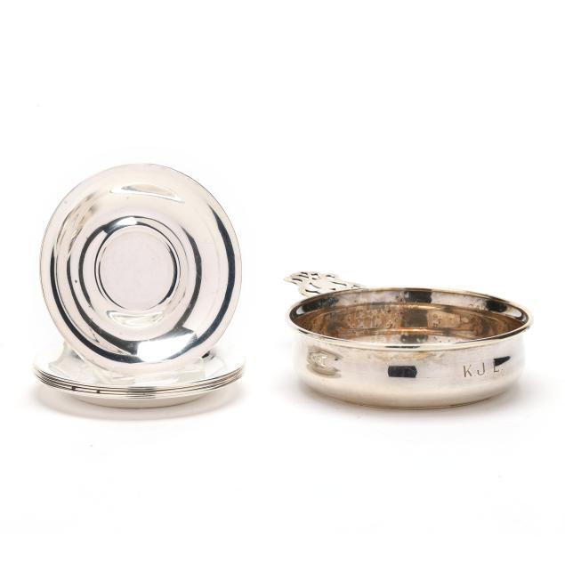 sterling-silver-porringer-and-set-of-six-saucers-by-webster