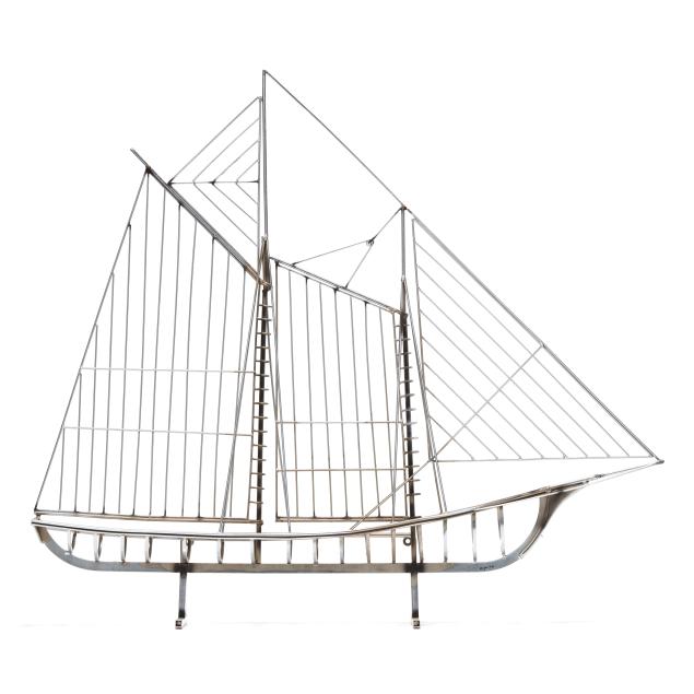 curtis-jere-large-metalwork-ship-sculpture