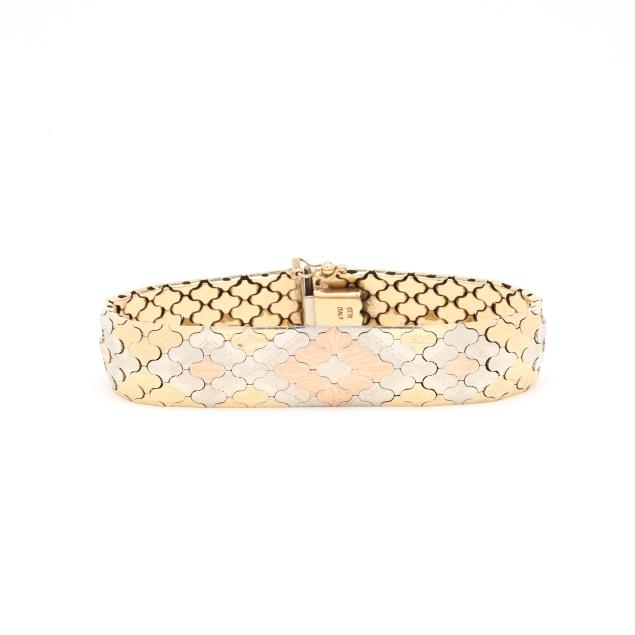 tri-color-gold-strap-bracelet-italy