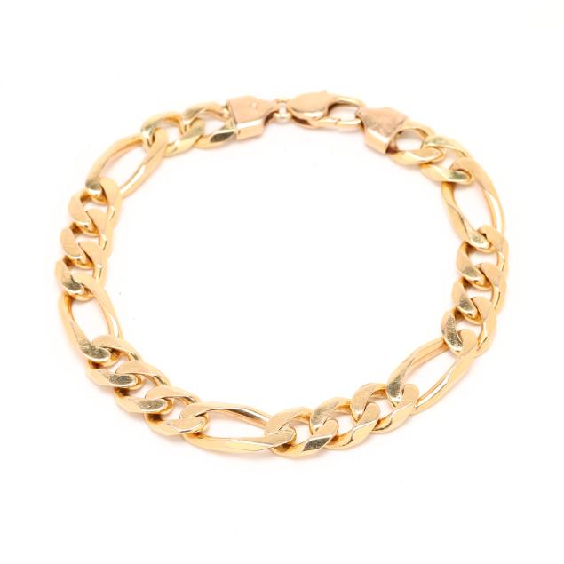 gold-figaro-link-bracelet-italy