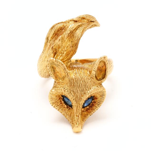 whimsical-gold-and-gem-set-fox-motif-ring