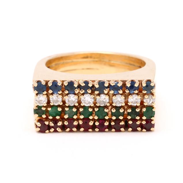 gold-and-gem-set-stacked-ring
