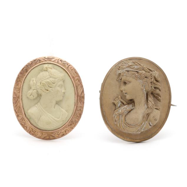 two-antique-lava-stone-cameo-brooches