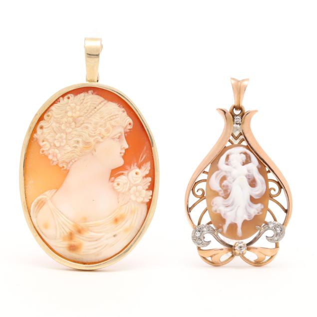 two-gold-cameo-pendants
