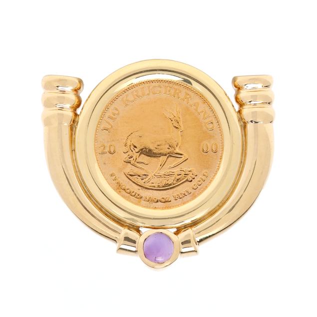 gold-south-africa-krugerrand-and-amethyst-slide