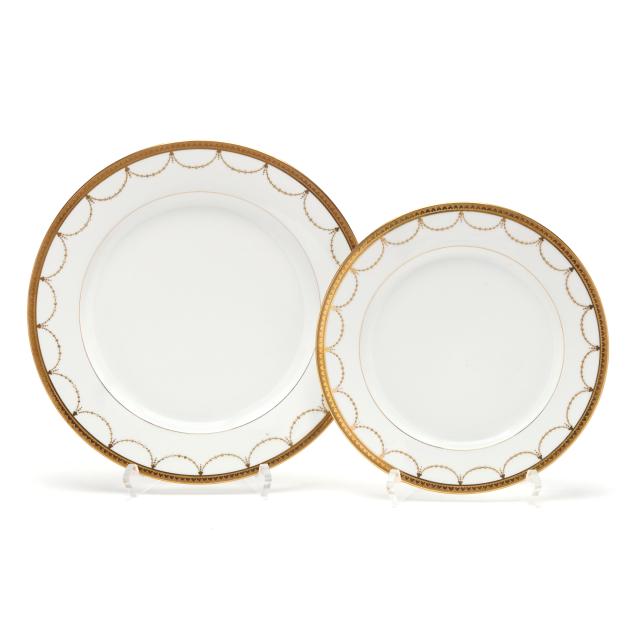 set-of-19-gilt-limoges-porcelain-plates-by-tressemanes-vogt